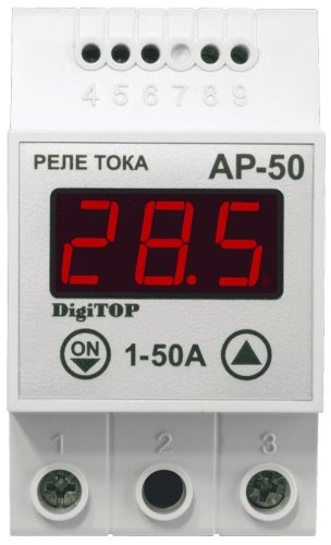 Реле тока однофазное цифровое на DIN-рейку DigiTOP АР-50 50А 50-400В картинка